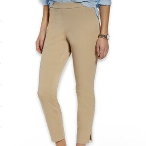 1901 Nordstrom Khaki Tan Stretch Ankle Pants Size 12 Slim Cropped Chinos EXC